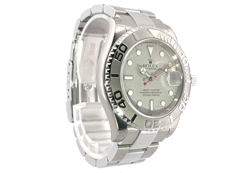 Rolex Yacht-Master 40 Edelstahl Platin 16622 aus 2007 NOS Stickers