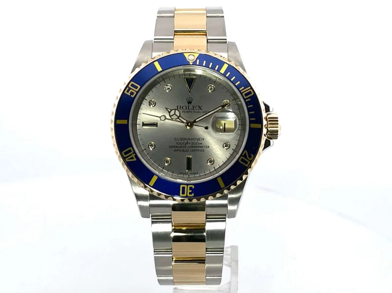 Rolex Submariner Date 16613 Edelstahl - Gold Silber Diamant LC100 2006