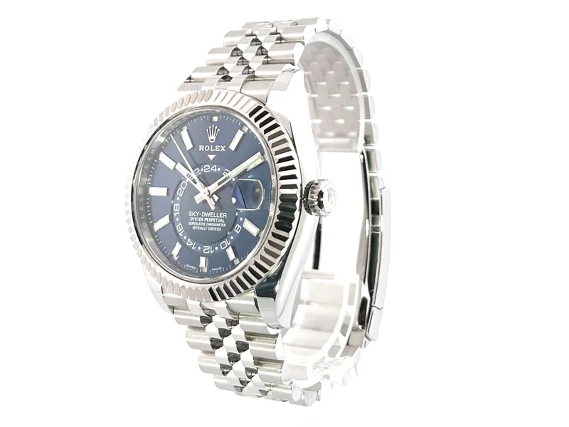 Rolex Sky-Dweller 326934 Edelstahl - Weißgold Blau Jubile-Band