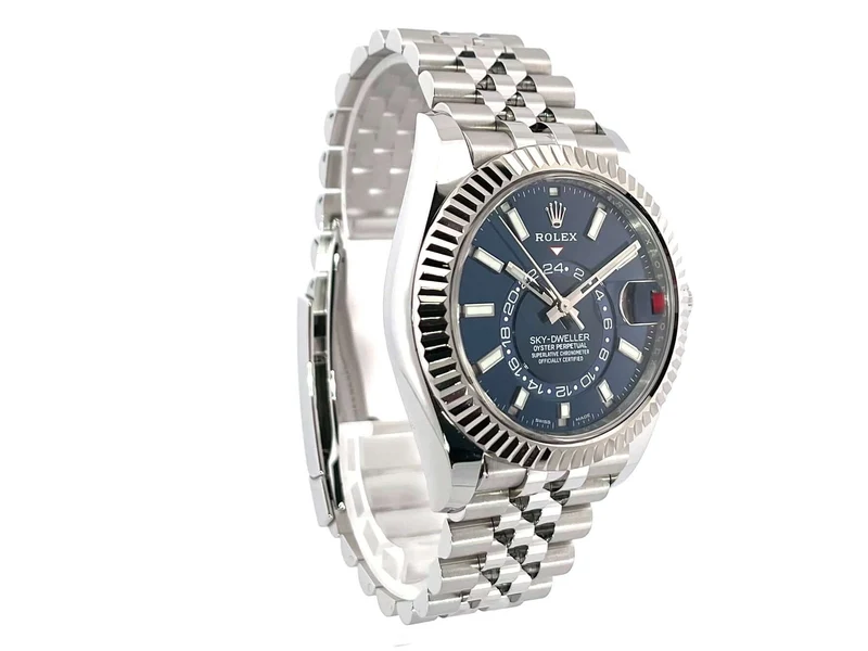 Rolex Sky-Dweller 326934 Edelstahl - Weißgold Blau Jubile-Band