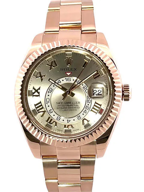 Rolex Sky-Dweller 326935 Everose-Gold Pink Römisch