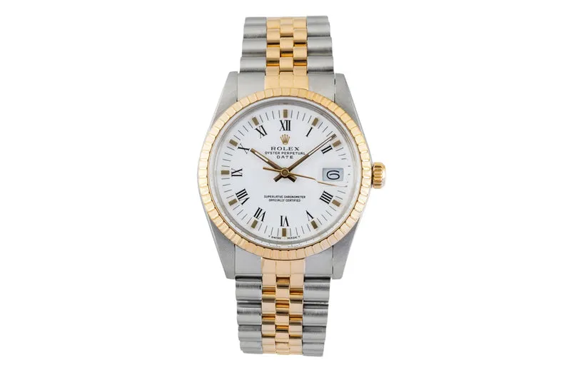 Rolex Date steel / gold automatic men's watch 15053 [2602336]
