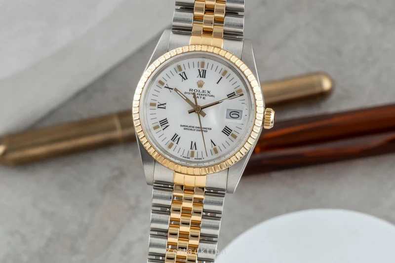 Rolex Date steel / gold automatic men's watch 15053 [2602336]