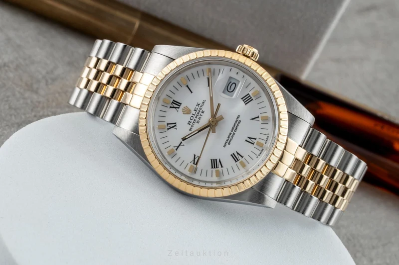 Rolex Date steel / gold automatic men's watch 15053 [2602336]