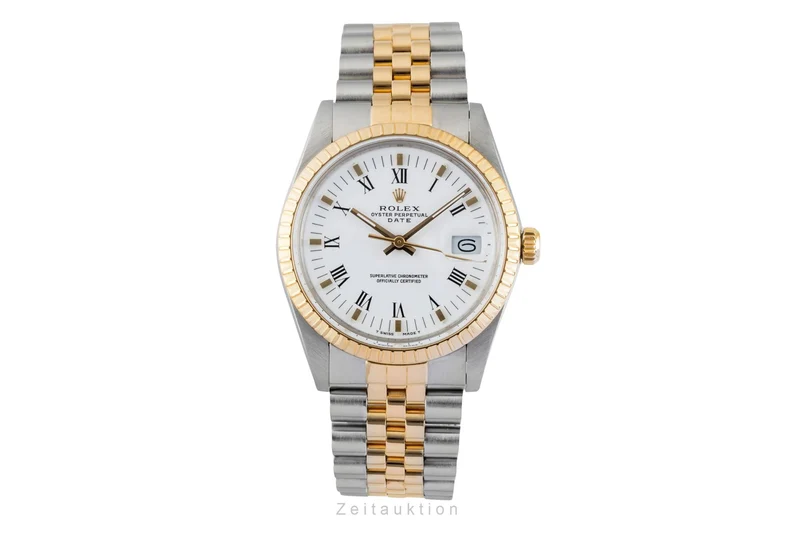 Rolex Date steel / gold automatic men's watch 15053 [2602336]