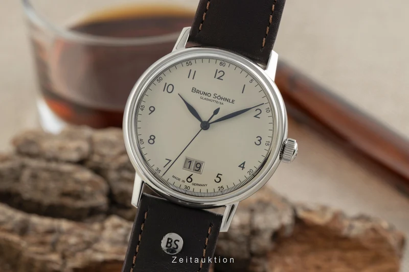 Bruno Söhnle Glashütte Bergamo Big steel quartz men's watch 17-13234-131 [2602742]