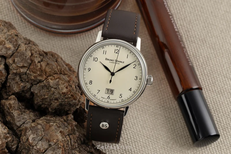 Bruno Söhnle Glashütte Bergamo Big steel quartz men's watch 17-13234-131 [2602742]