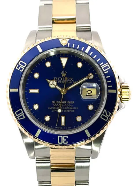 Rolex Submariner Date 16613 Edelstahl Gelbgold LC100 aus 1996