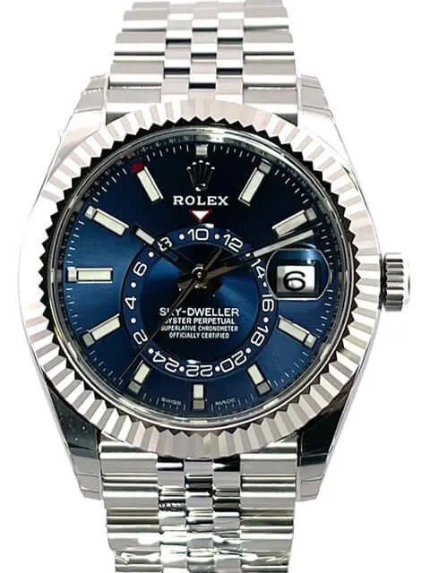 Rolex Sky-Dweller 326934 Blau Jubile-Band verklebt 11-2021