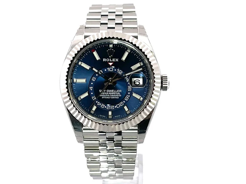 Rolex Sky-Dweller 326934 Blau Jubile-Band verklebt 11-2021