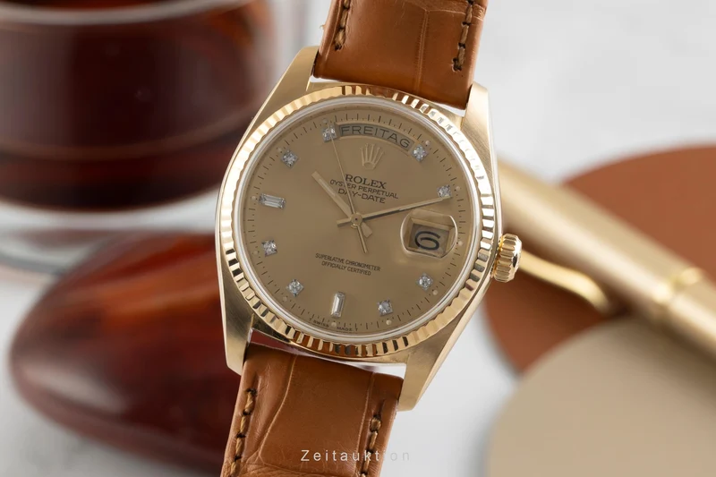 Rolex Day-Date 18 ct gold automatic men's watch 18038 Vintage [2602241]