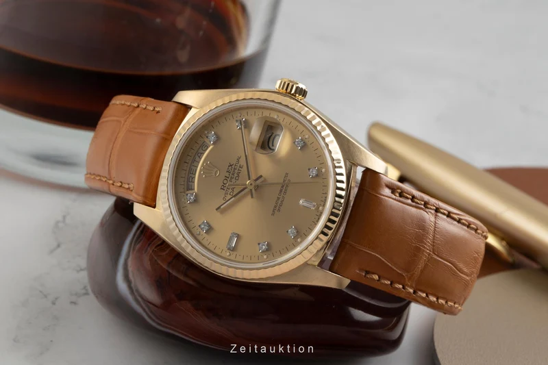 Rolex Day-Date 18 ct gold automatic men's watch 18038 Vintage [2602241]