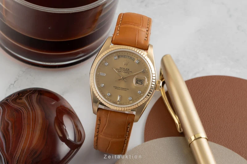 Rolex Day-Date 18 ct gold automatic men's watch 18038 Vintage [2602241]