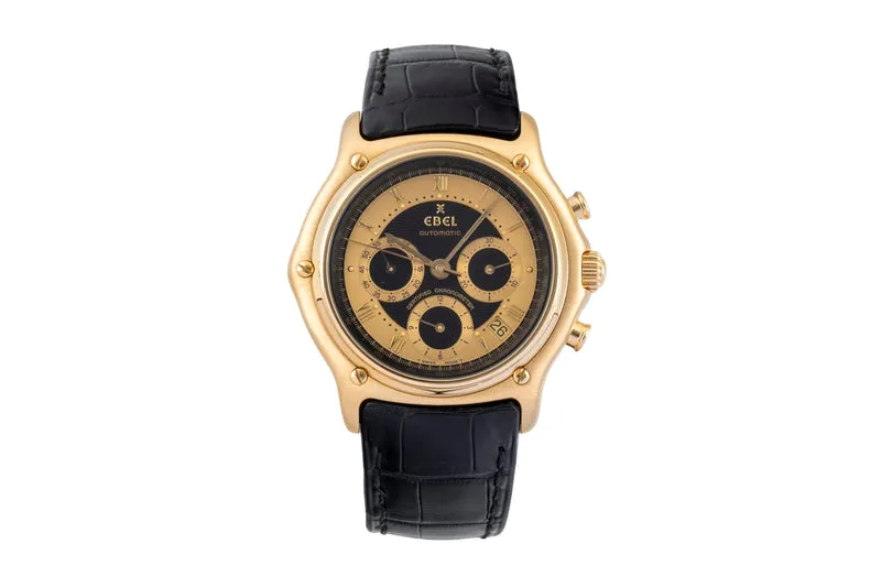 Ebel 1911 chronograph 18 ct gold automatic men's watch 8137241 [2600868]