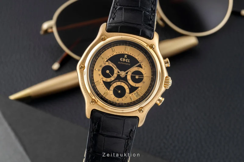 Ebel 1911 chronograph 18 ct gold automatic men's watch 8137241 [2600868]