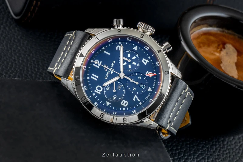 Breitling Super Avi chronograph steel automatic men's watch AB04451A1C1X1 LP: 10900EUR [2602128]