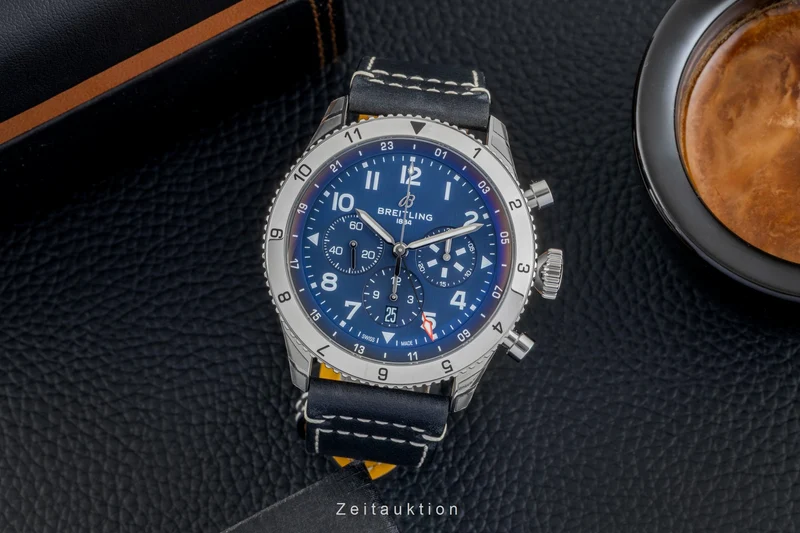 Breitling Super Avi chronograph steel automatic men's watch AB04451A1C1X1 LP: 10900EUR [2602128]