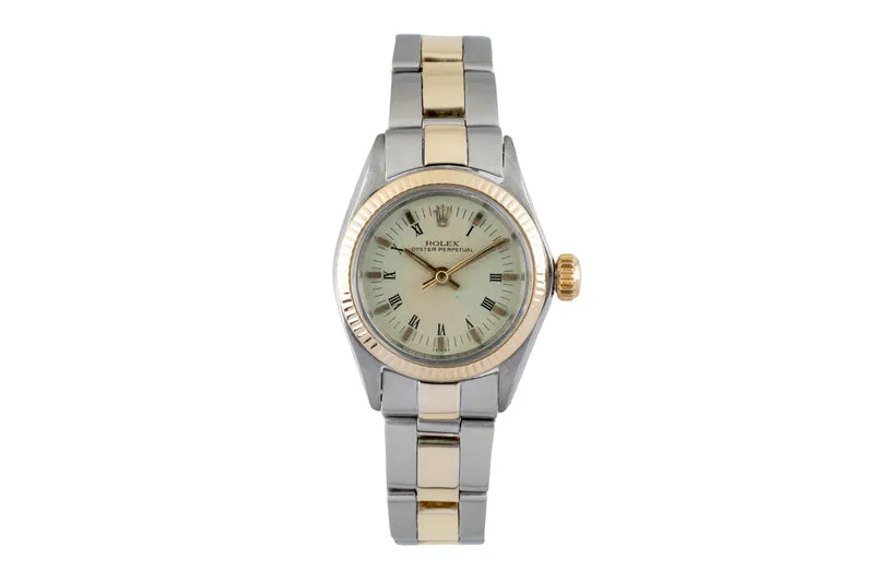 Rolex Oyster Perpetual steel / gold automatic women's watch 6619 Vintage [2601509]