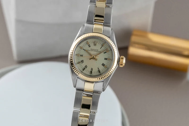 Rolex Oyster Perpetual steel / gold automatic women's watch 6619 Vintage [2601509]