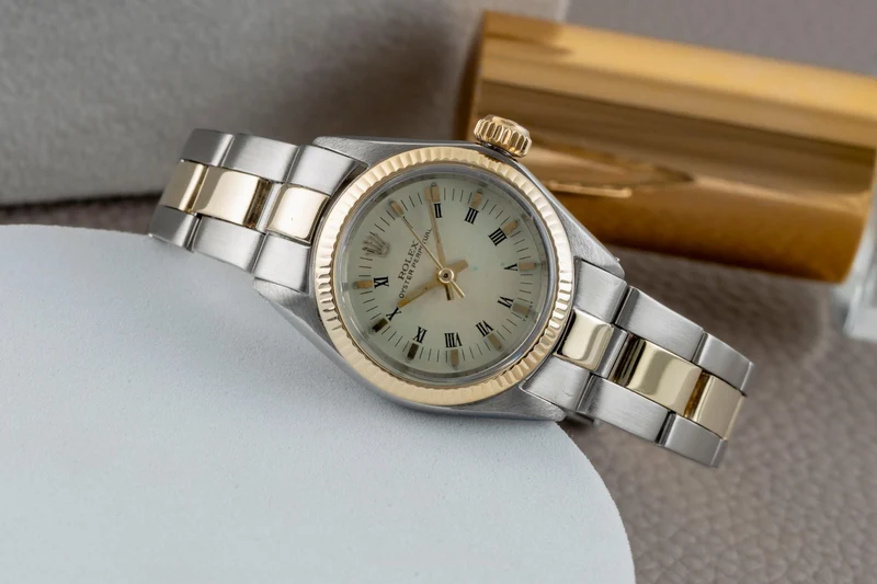Rolex Oyster Perpetual steel / gold automatic women's watch 6619 Vintage [2601509]
