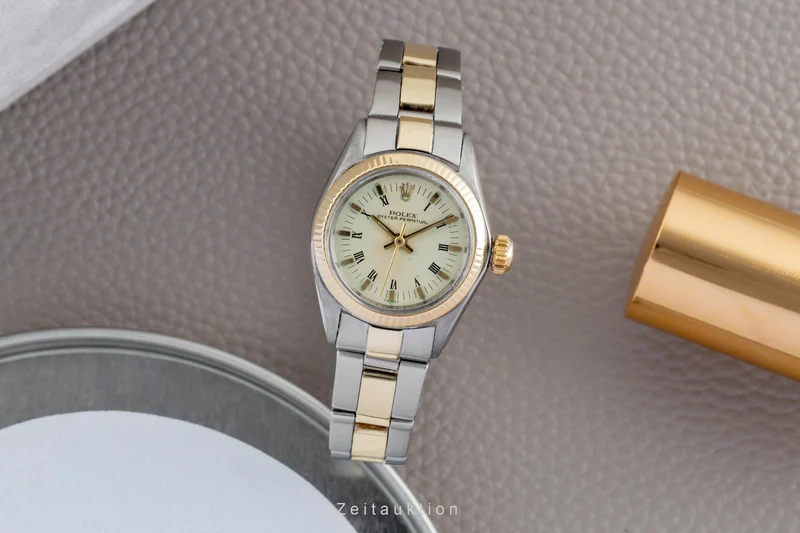 Rolex Oyster Perpetual steel / gold automatic women's watch 6619 Vintage [2601509]
