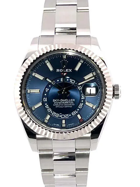 Rolex Sky-Dweller Edelstahl Weißgold 326934 Blau