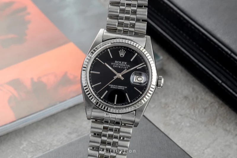 Rolex Datejust steel / white gold automatic men's watch 16014 [2602481]