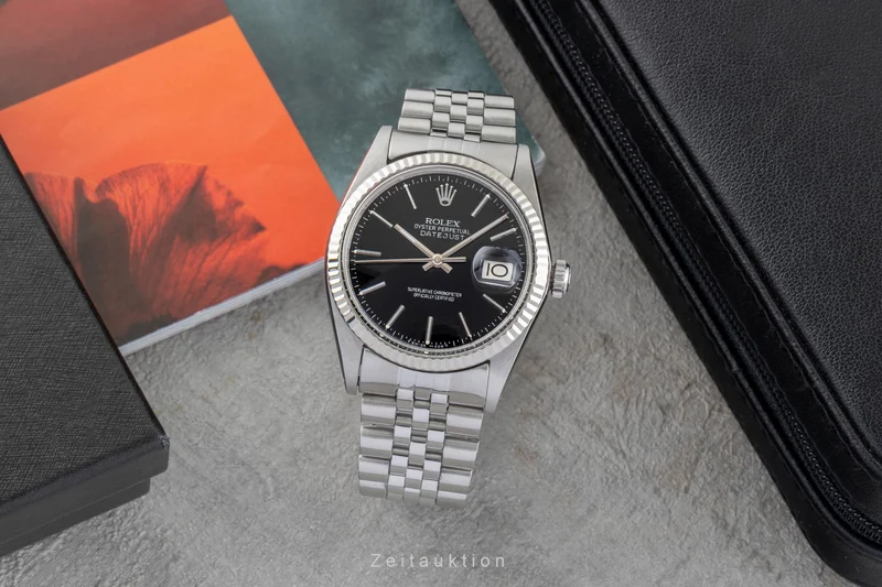 Rolex Datejust steel / white gold automatic men's watch 16014 [2602481]