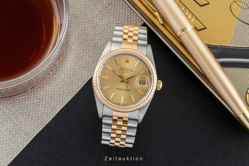 Rolex Datejust steel / gold automatic men's watch 15223 [2602432]