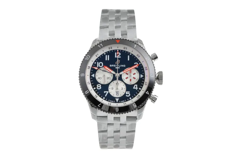 Breitling Super Avi chronograph steel automatic men's watch YB04451A1B1A1 LP: 11600EUR [2602163]