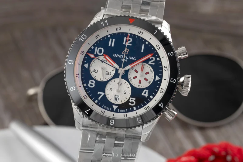 Breitling Super Avi chronograph steel automatic men's watch YB04451A1B1A1 LP: 11600EUR [2602163]