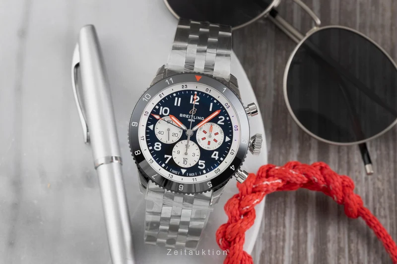 Breitling Super Avi chronograph steel automatic men's watch YB04451A1B1A1 LP: 11600EUR [2602163]