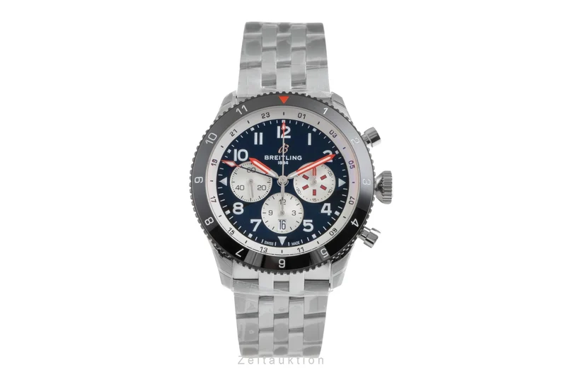 Breitling Super Avi chronograph steel automatic men's watch YB04451A1B1A1 LP: 11600EUR [2602163]