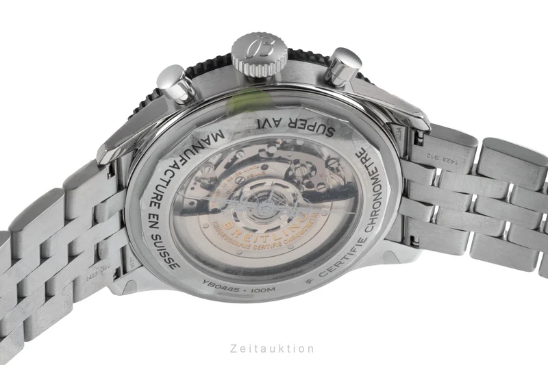 Breitling Super Avi chronograph steel automatic men's watch YB04451A1B1A1 LP: 11600EUR [2602163]