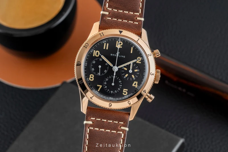 Breitling Avi chronograph 18 ct red gold manual winding men's watch RB0920131B1X1 LP: 25500EUR [2602162]