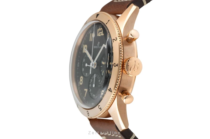 Breitling Avi chronograph 18 ct red gold manual winding men's watch RB0920131B1X1 LP: 25500EUR [2602162]