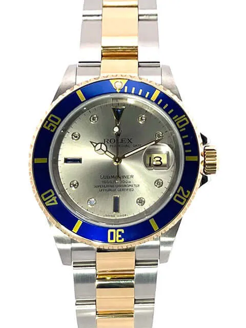 Rolex Submariner Date 16613 Edelstahl - Gold Silber Diamant