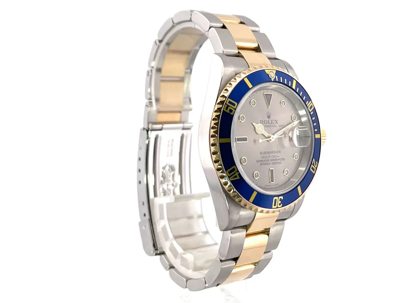 Rolex Submariner Date 16613 Edelstahl - Gold Silber Diamant