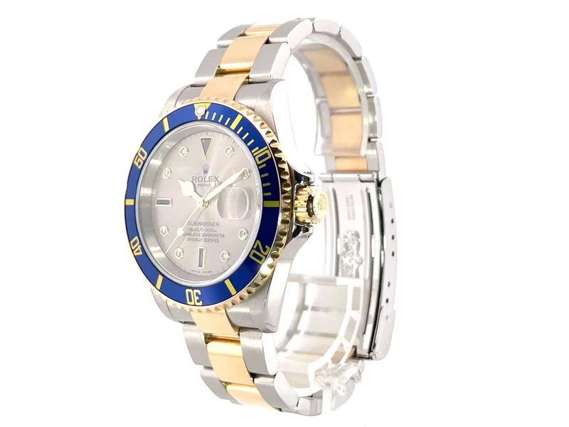 Rolex Submariner Date 16613 Edelstahl - Gold Silber Diamant