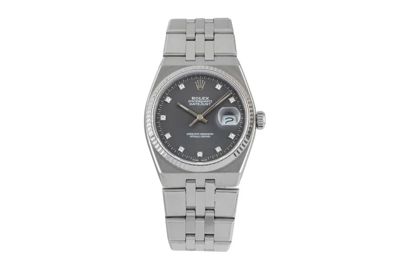 Rolex Oysterquartz steel / white gold quartz men's watch 17014 Vintage [2601884]