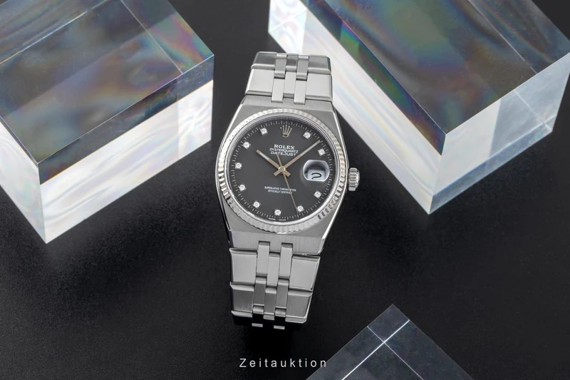 Rolex Oysterquartz steel / white gold quartz men's watch 17014 Vintage [2601884]