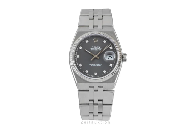 Rolex Oysterquartz steel / white gold quartz men's watch 17014 Vintage [2601884]