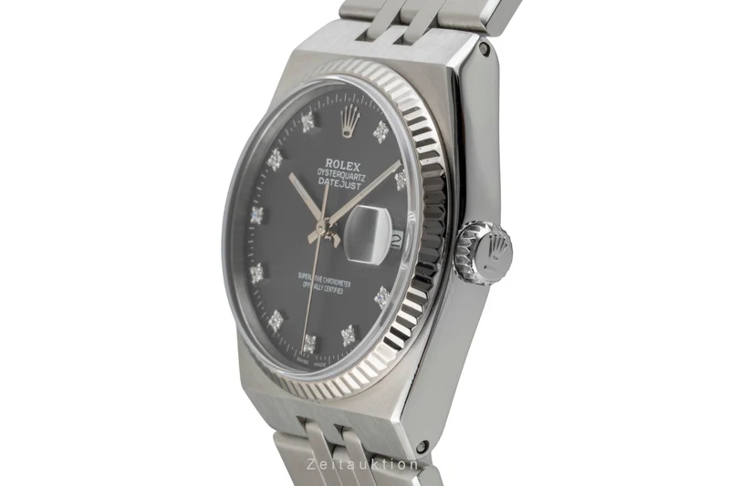 Rolex Oysterquartz steel / white gold quartz men's watch 17014 Vintage [2601884]
