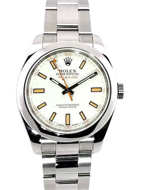 Rolex Milgauss 116400 weißes Zifferblatt