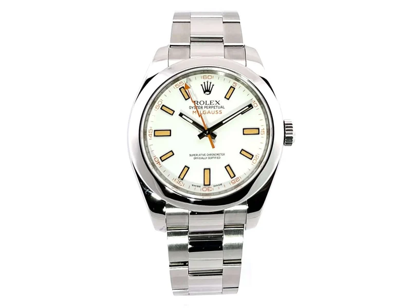 Rolex Milgauss 116400 weißes Zifferblatt