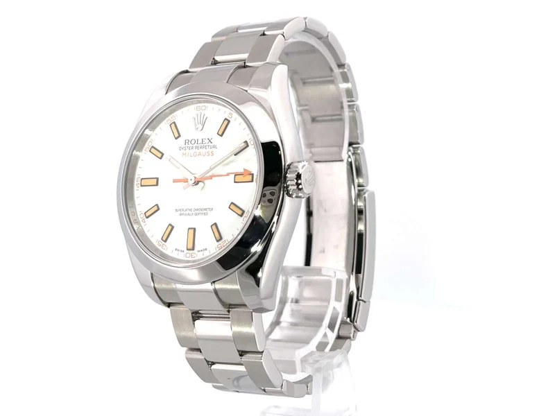 Rolex Milgauss 116400 weißes Zifferblatt