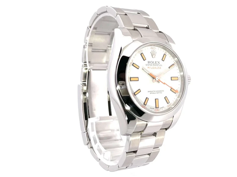 Rolex Milgauss 116400 weißes Zifferblatt