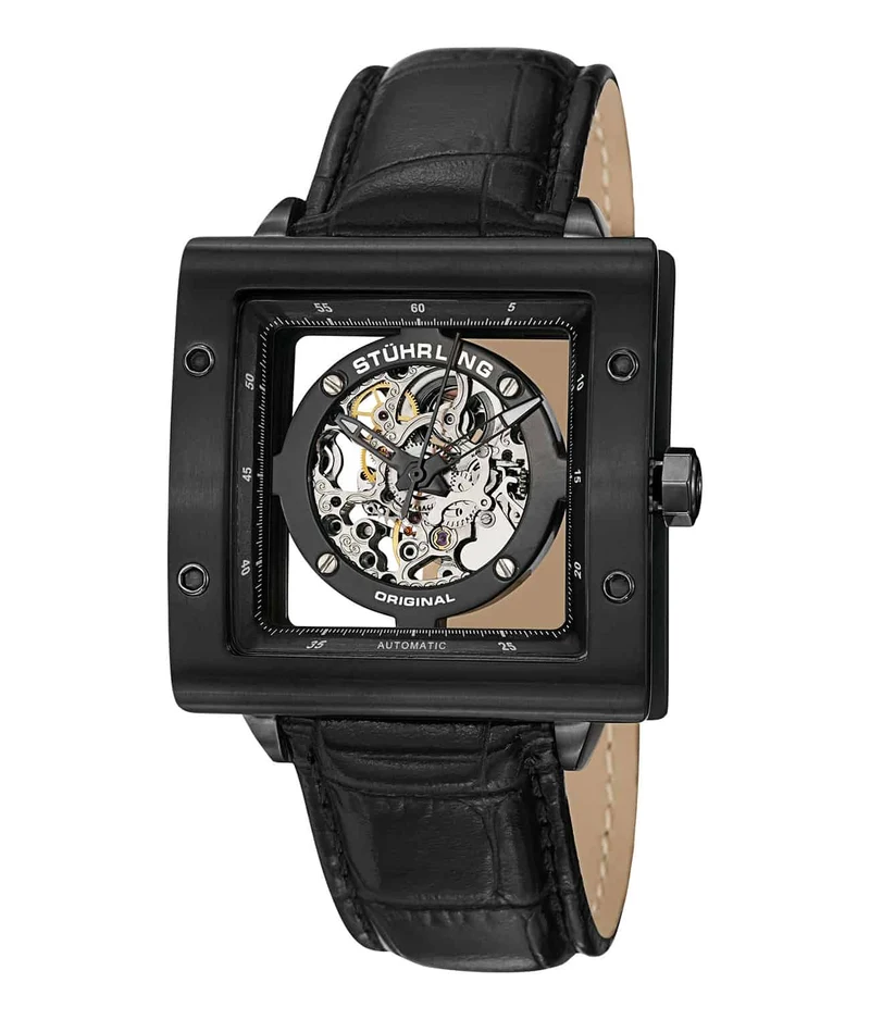 Stührling Zolara Square 337 Automatic 38mm Skeleton