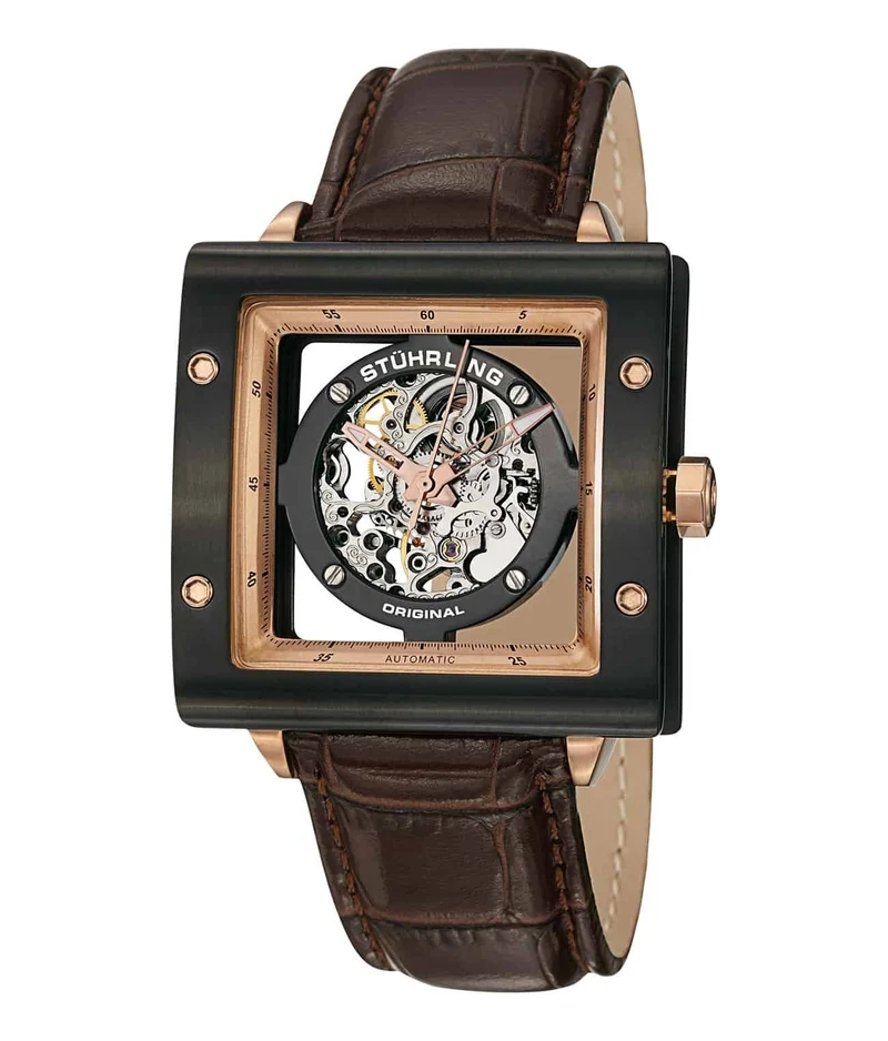 Stührling Zolara Square 337 Automatic 38mm Skeleton