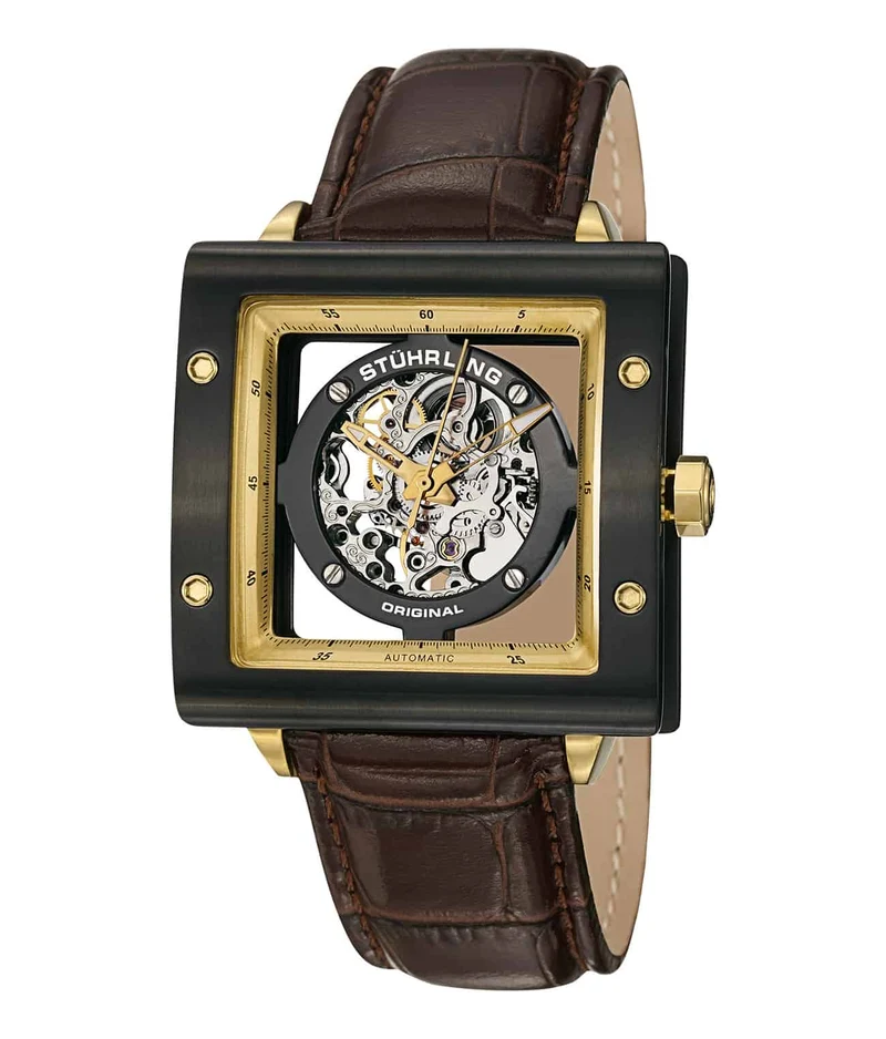 Stührling Zolara Square 337 Automatic 38mm Skeleton